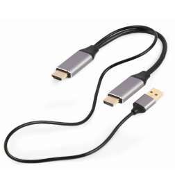 Adapter DisplayPort na HDMI GEMBIRD A-HDMIM-DPM-01 2 m Czarny