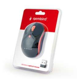 Wireless Mouse GEMBIRD MUSW-4B-03-R Black/Red (1 Unit)